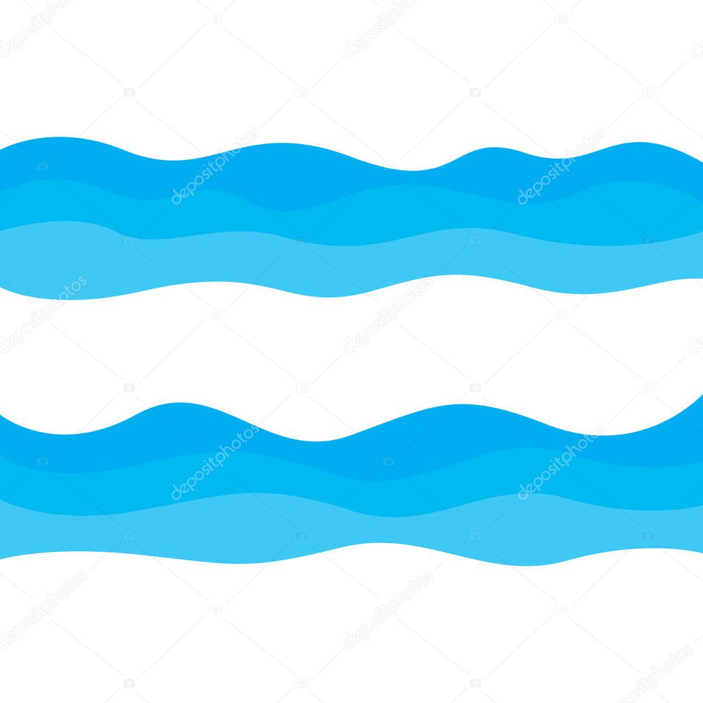 Abstract Water wave vector illustration design background