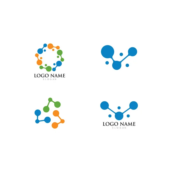 Icono de vector de logotipo de molécula ilustración — Archivo Imágenes Vectoriales