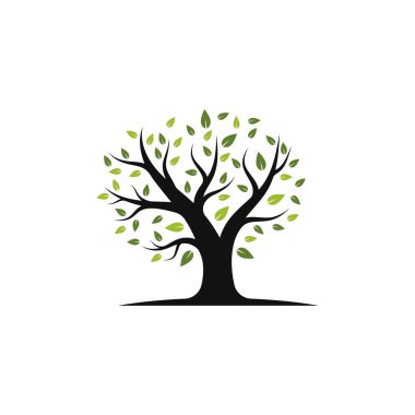 Ağaç simgesi logosu vektör illüstrasyonuName 