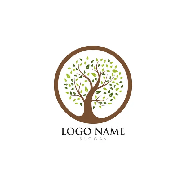 Modèle de logo icône arbre illustration vectorielle — Image vectorielle