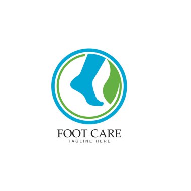 Ayak bakım logosu şablon tasarımı 