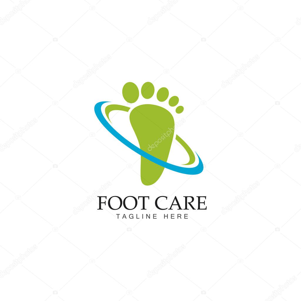 Foot care logo template design concept