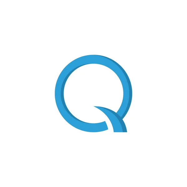 Q lettera logo modello vettoriale — Vettoriale Stock