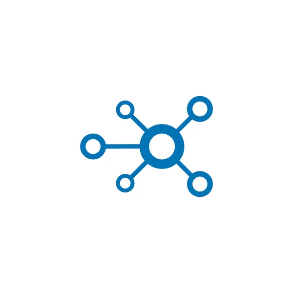 Icono de vector de logotipo de molécula ilustración — Vector de stock