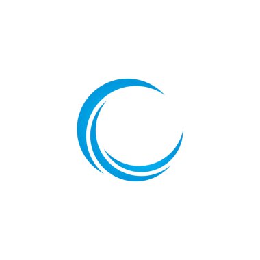 Su dalgası Logo şablonu. vektör simge illüstrasyon 