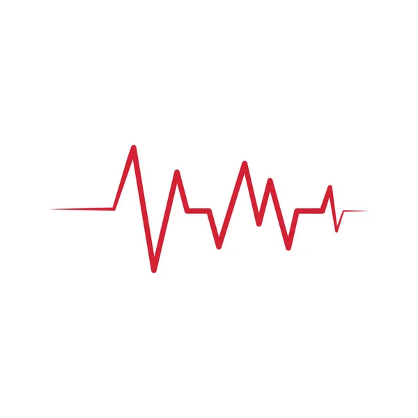 Heartbeat Cardiogram Icon Vector Logo — Stock Vector