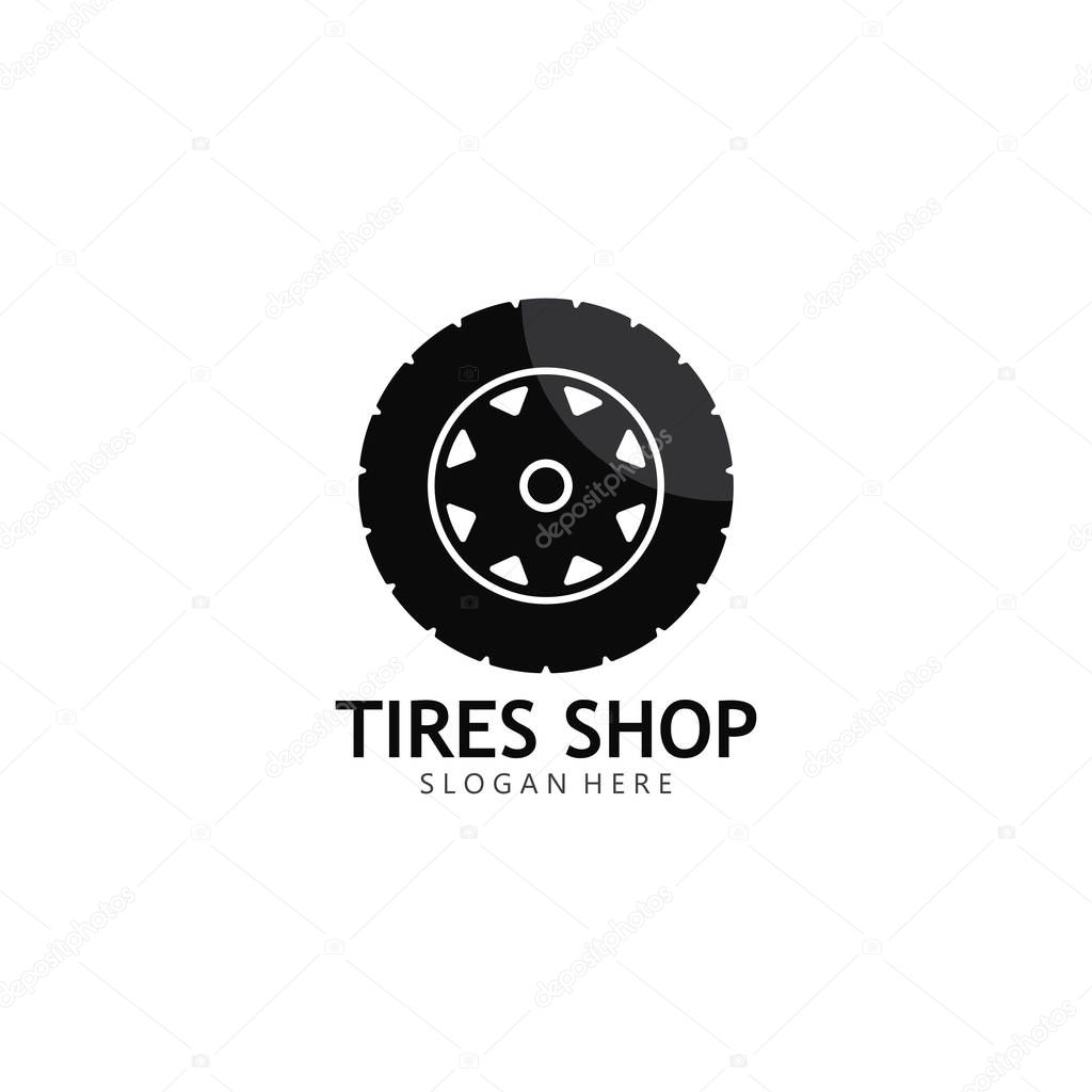 Set of tires logo vector icon illustration template 
