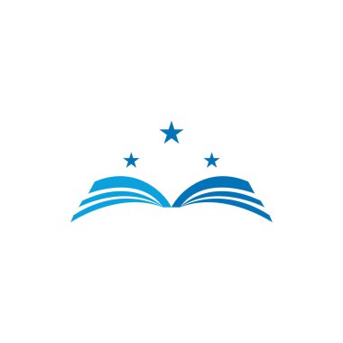 Kitap Logosu Şablon vektör Çizimi 