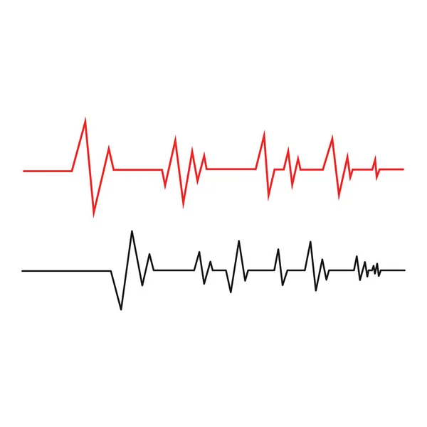 Λογότυπο διανυσματικού γραφήματος καρδιακού παλμού — Διανυσματικό Αρχείο