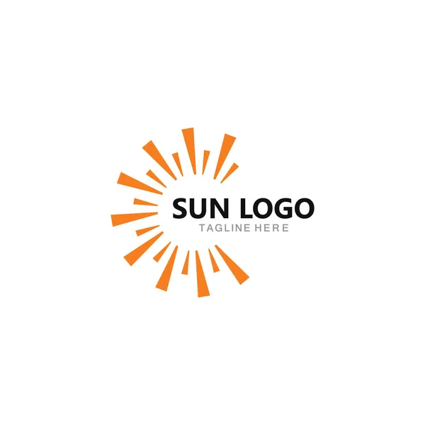 Sol logotipo ícone vetor ilustração —  Vetores de Stock