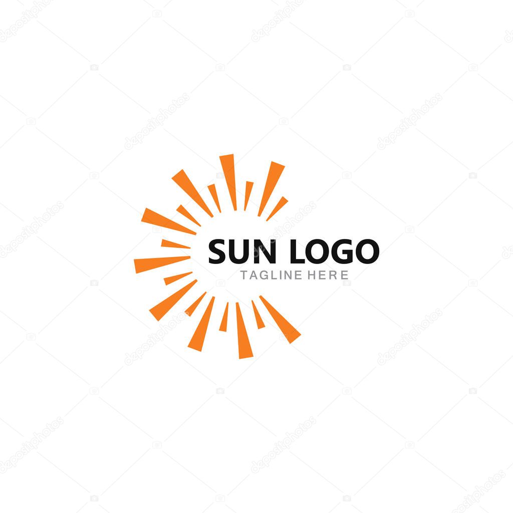 Sun Logo Icon Vector illustration design
