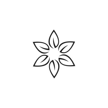 Güzellik vektör çiçek tasarım logo şablonu 