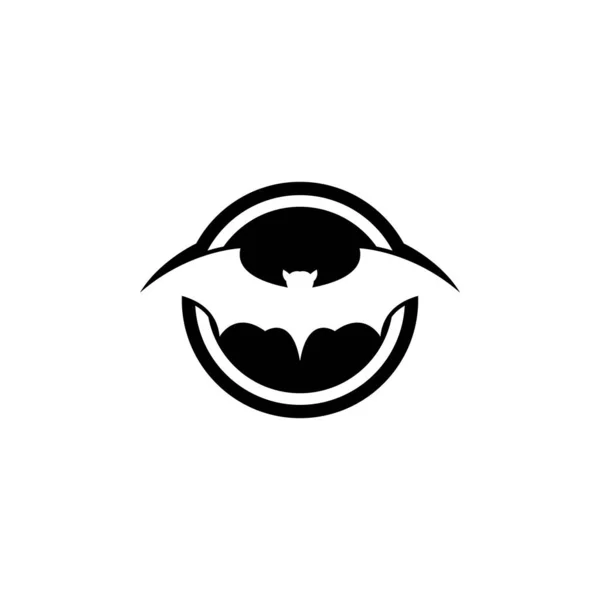 Yarasa vektör simge logo şablonu — Stok Vektör