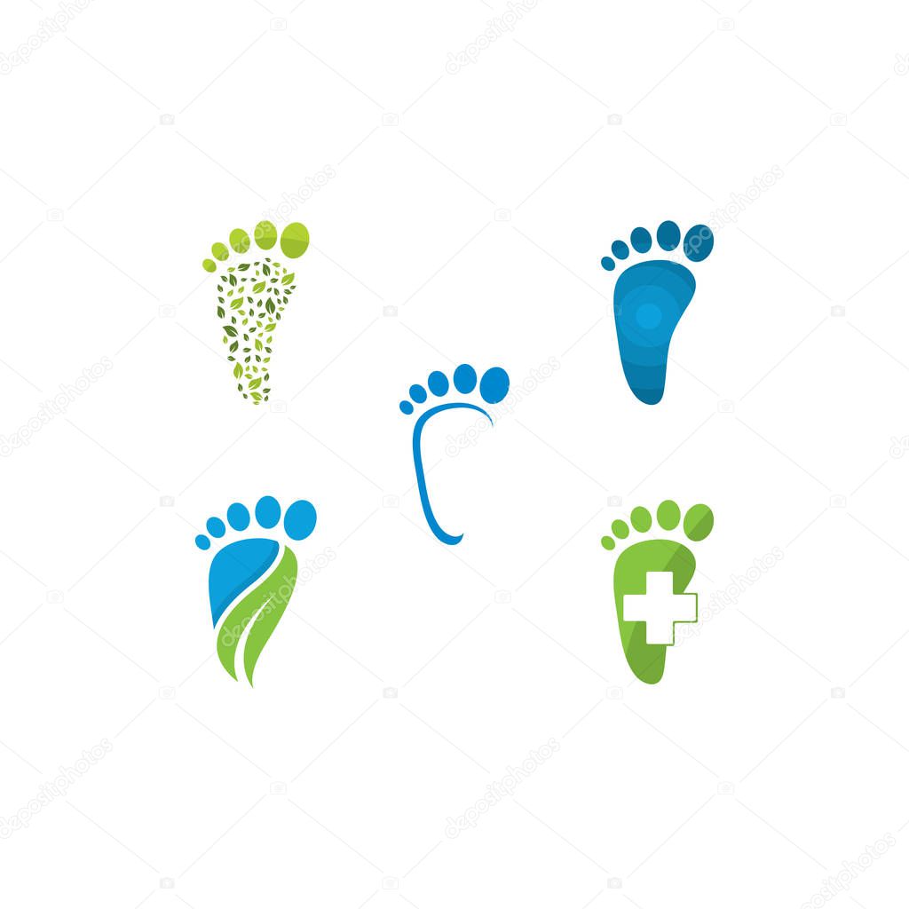 Foot care logo template design 