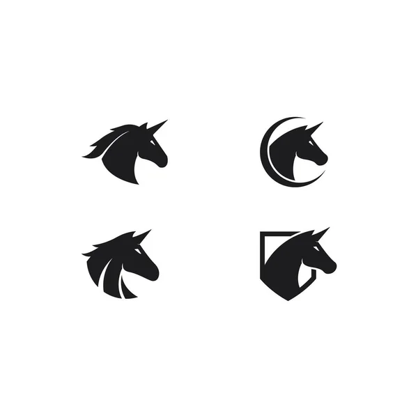 Szablon ikona ilustracja logo jednorożec wektor — Wektor stockowy