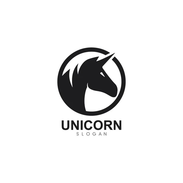 Ilustração de ícone de vetor de modelo de logotipo unicórnio —  Vetores de Stock