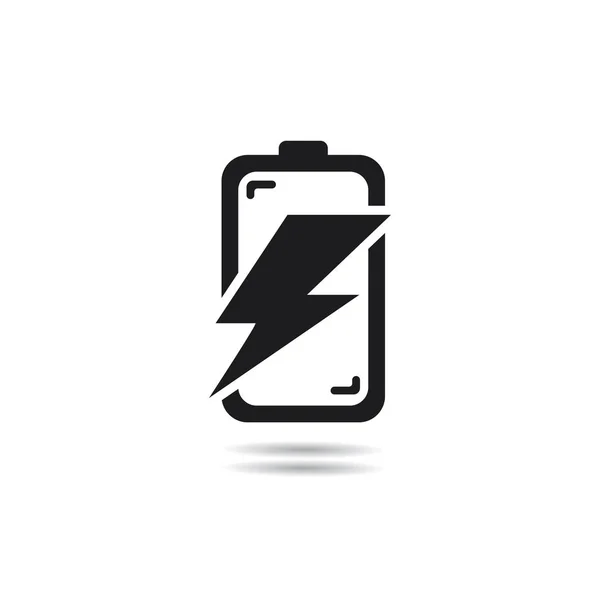 Battery logo vector icon illustration — Stock Vector