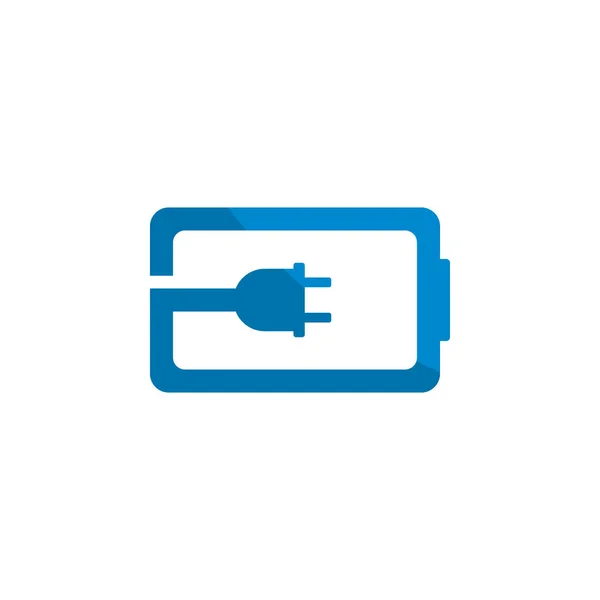 Battery logo vector icon illustration — Stock Vector