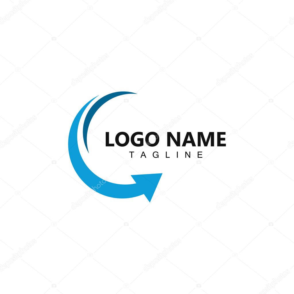Arrows logo template vector icon illustration design