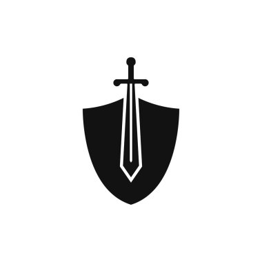 Kılıç logosu şablon vektör simgesi illüstrasyon seti 