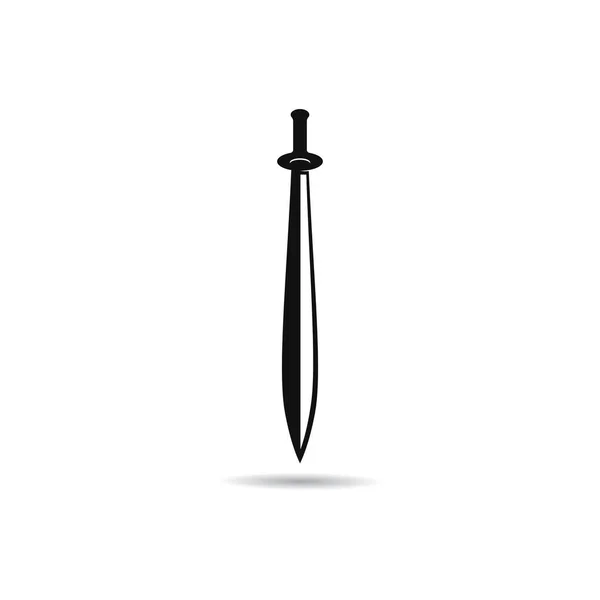 Uppsättning svärd logotyp mall vektor ikon Illustration — Stock vektor