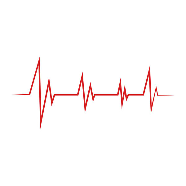 Heartbeat Cardiogram Icon Vector Logo 