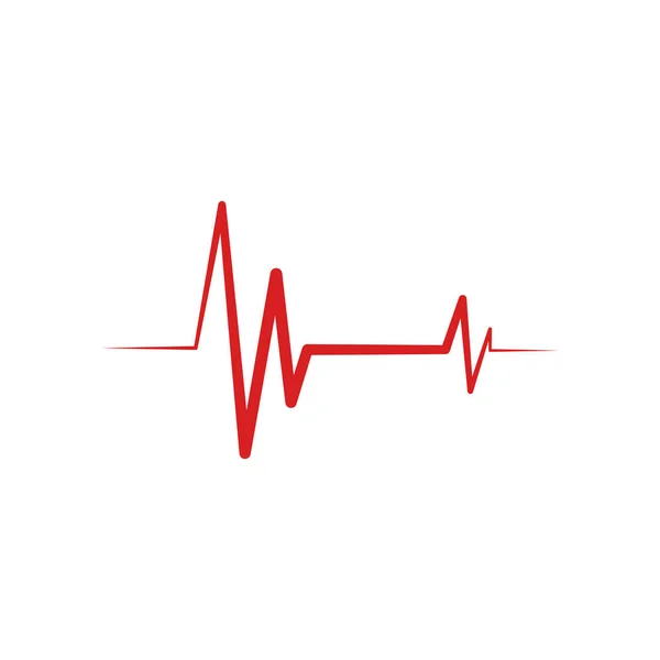 Heartbeat cardiogram ikon vektor logo typ — Stock vektor