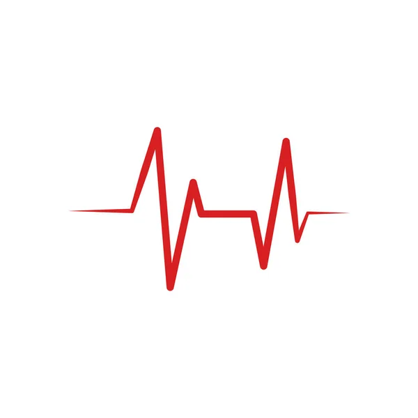Coração batimento cardiograma ícone vetor logotipo —  Vetores de Stock