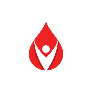 Kan Logo vektör simge tasarlamak 