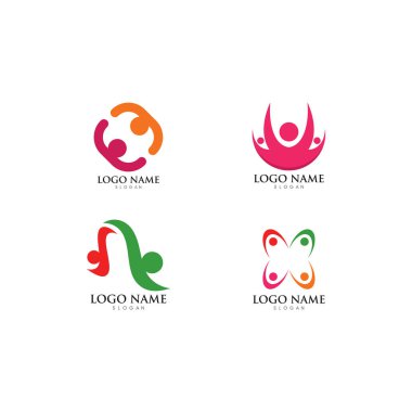 Evlat Edinme ve Toplum Bakımı Logo şablonu vektörü 