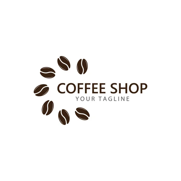 Illustrazione dell'icona vettoriale del modello del logo del caffè vettoriale — Vettoriale Stock