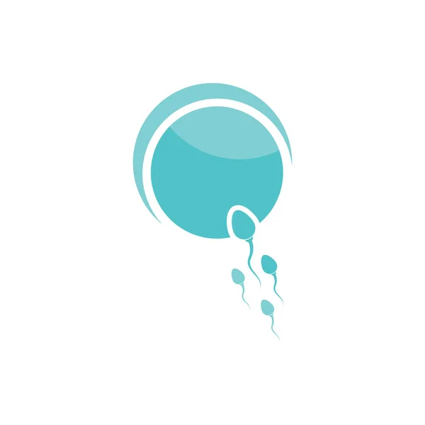Abbildung des Emblems Sperma / Spermatozoen-Vektor-Logo — Stockvektor