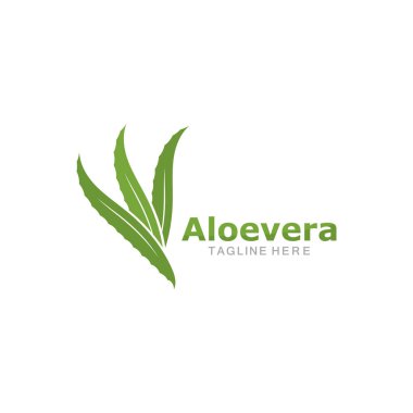 Aloevera logo şablonvektör simgesi kümesi 