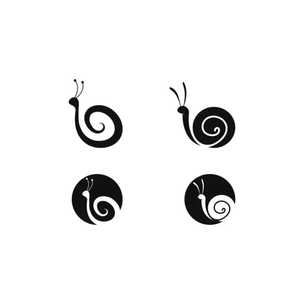 Caracol logotipo plantilla vector icono ilustración — Archivo Imágenes Vectoriales