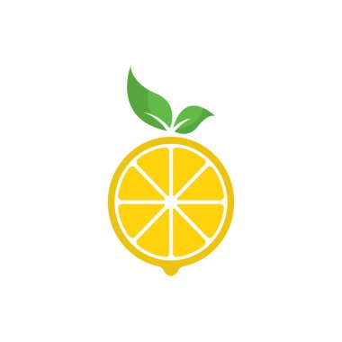 Limon meyve logosu vektör şablonu simgesi illüstrasyon seti 
