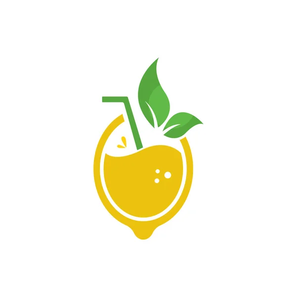 Satz Zitronenfrüchte Logo Vektor Vorlage Symbol Illustration — Stockvektor