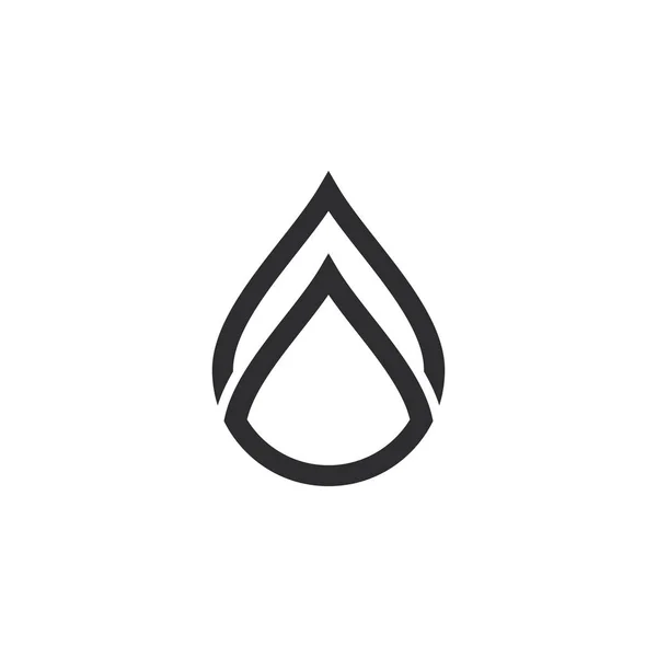 Minimalist Su Damlası Logo vektör simgesi illüstrasyon seti — Stok Vektör