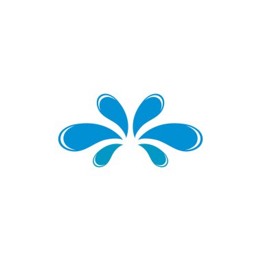 Su Splash Logo vektör simge illüstrasyon 