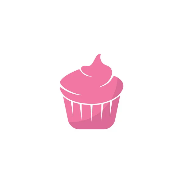 Cupcake vector icon illustration — Stock Vector