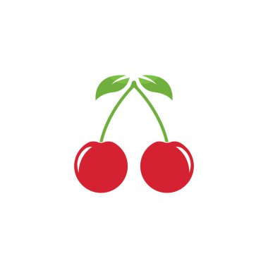 kiraz logo vektör simgesi 