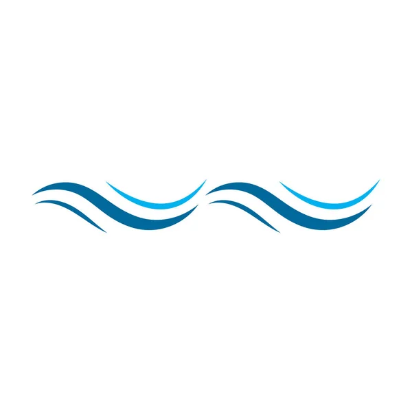Su dalgası Logo şablonu. vektör simge illüstrasyon — Stok Vektör
