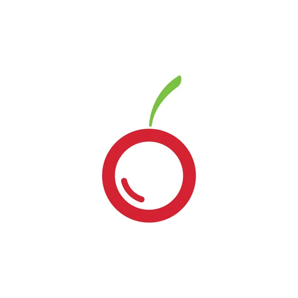 Векторная иконка вишни — стоковый вектор