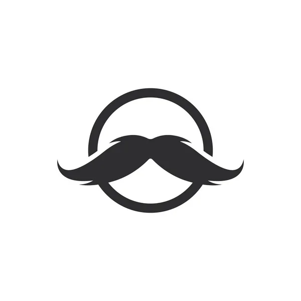 Moustache logo plantilla vector — Archivo Imágenes Vectoriales