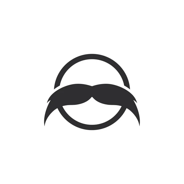 Moustache logo plantilla vector — Archivo Imágenes Vectoriales