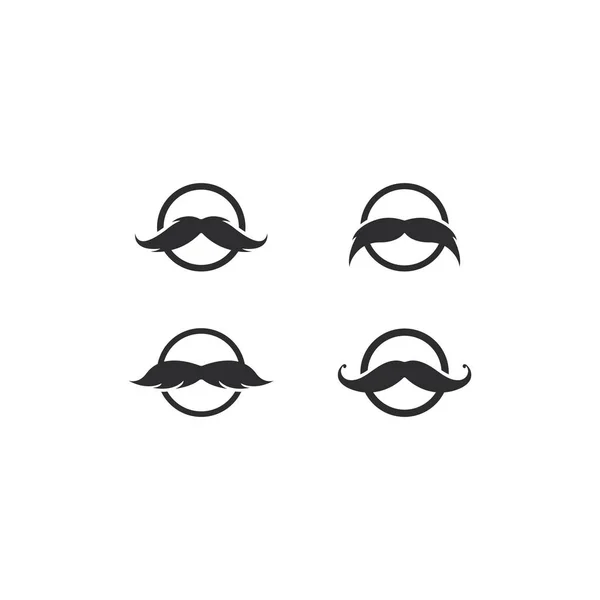 Moustache logo plantilla vector — Archivo Imágenes Vectoriales