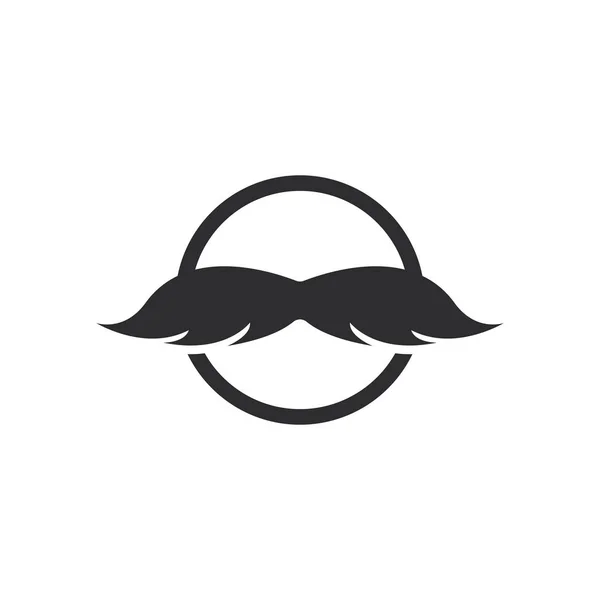 Moustache logo sablon vektor — Stock Vector