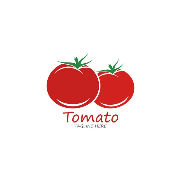 Icono de vector logo de tomate — Vector de stock