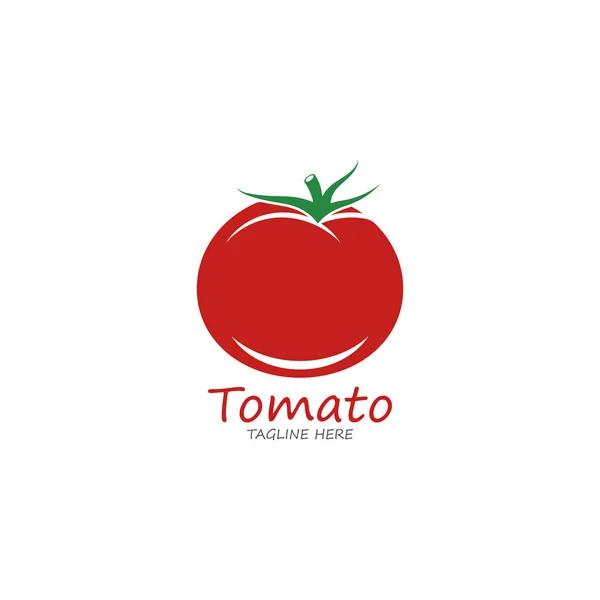 Icono de vector logo de tomate — Vector de stock