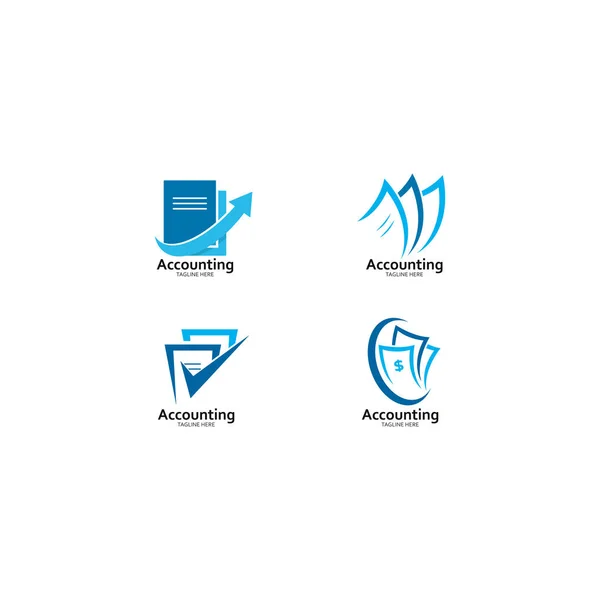 Modello di business accounting e logo finanziario vettoriale illustrat — Vettoriale Stock