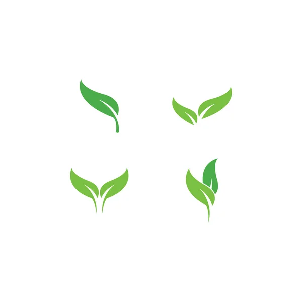 Loga zelená listová ekologie příroda prvek vektoru — Stockový vektor